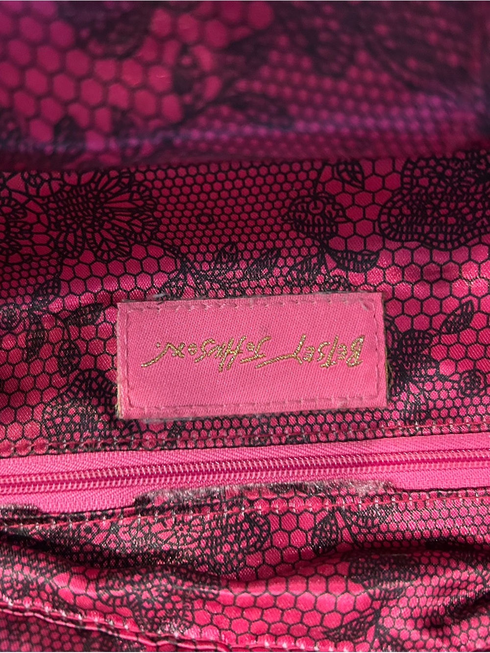Betsey Johnson Black Pleated Bow Top-Handle Satchel - Picture 5 of 7